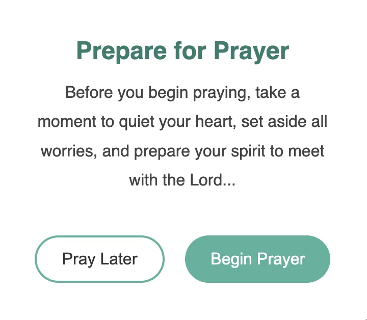 禱告前的準備 - 靜心與預備